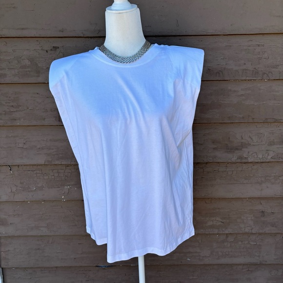 NWT! Zara tee with shoulder pads! - Picture 2 of 7